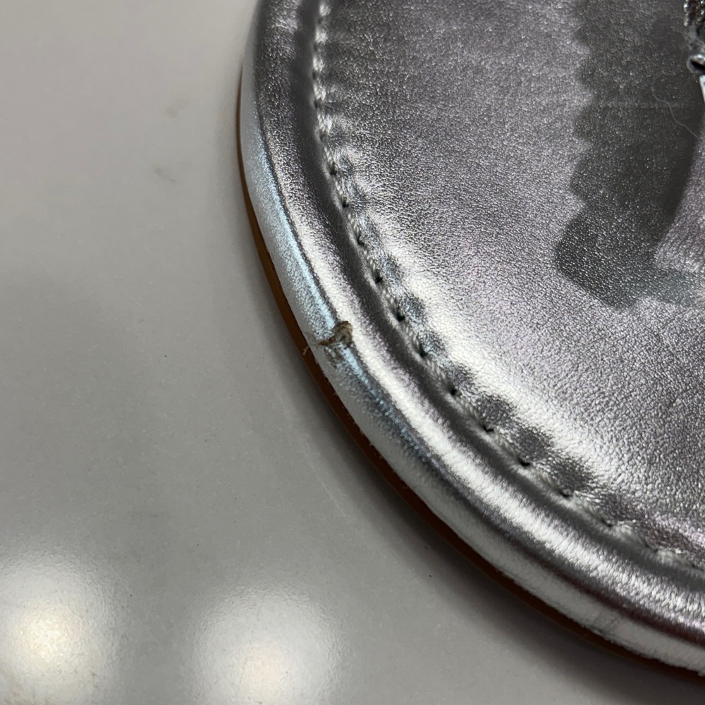 ANTONIO MELANI Metallic Silver Sandals - Picture 4 of 11